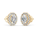 Load image into Gallery viewer, Nazra Oval Solitaire Diamond Earrings
