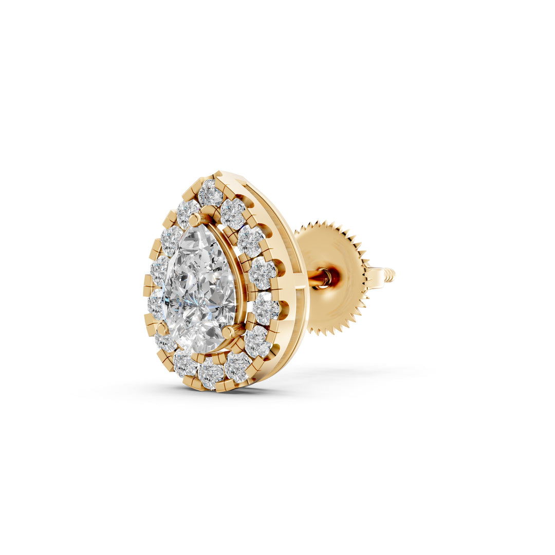 Neira Pear Solitaire Diamond Earrings