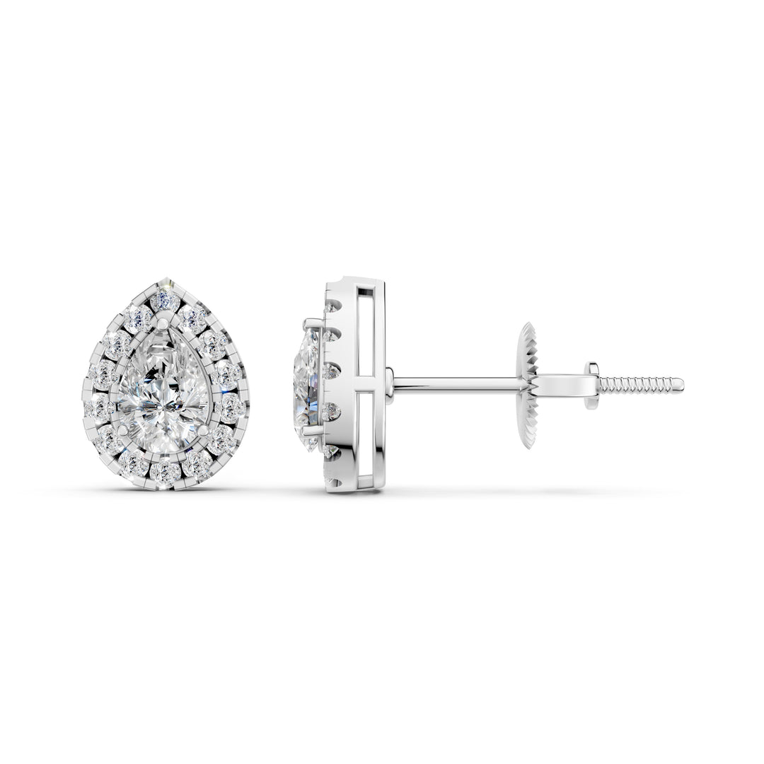 Neira Pear Solitaire Diamond Earrings