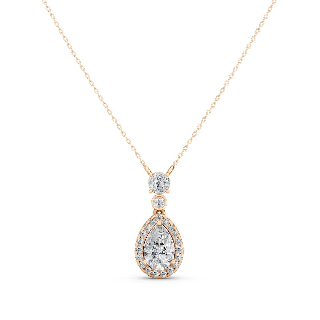 Neira Pear Solitaire Diamond  Pendent