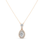 Load image into Gallery viewer, Neira Pear Solitaire Diamond  Pendent
