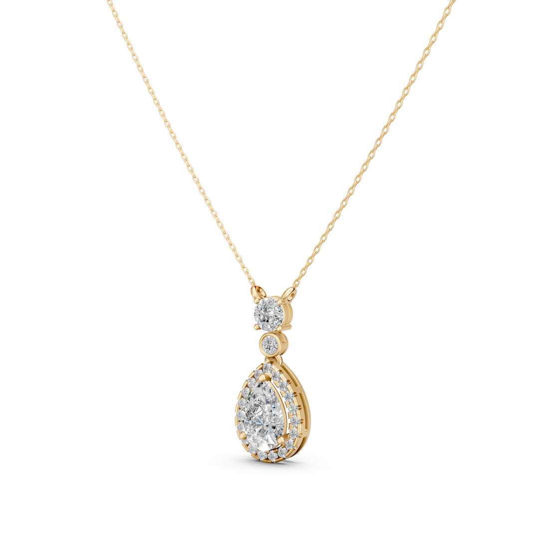 Neira Pear Solitaire Diamond  Pendent