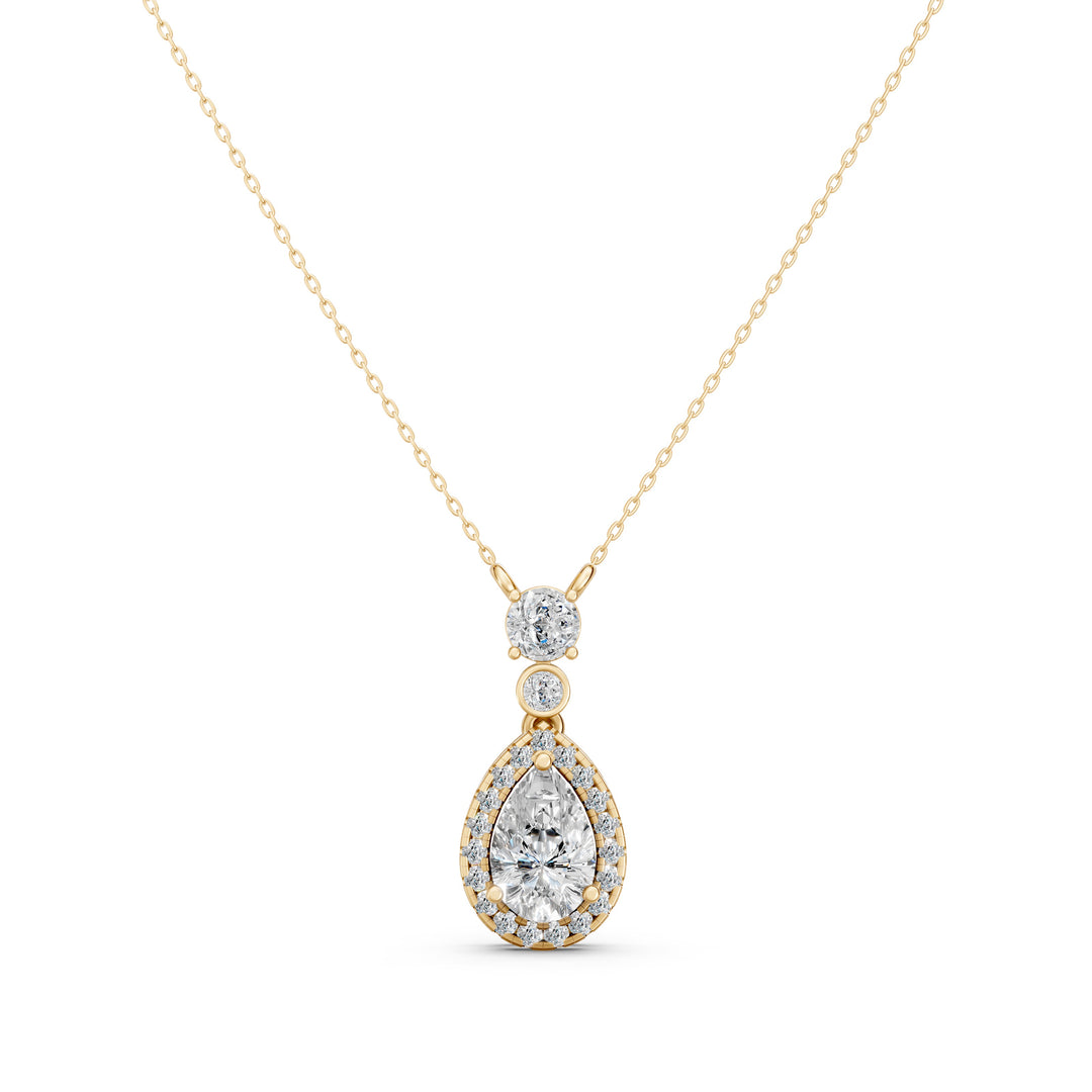 Neira Pear Solitaire Diamond  Pendent