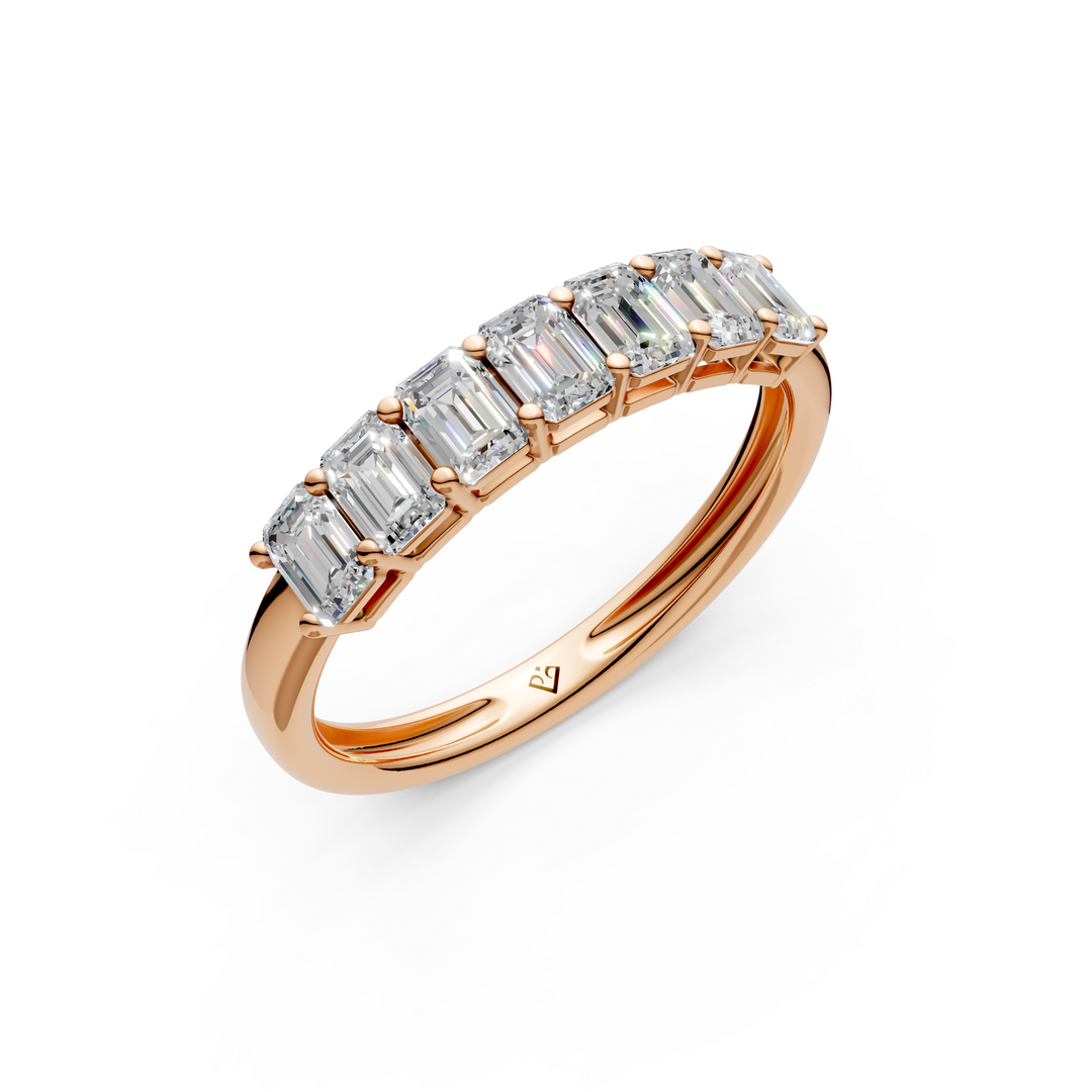 Adrija Emerald Diamond 7 stone Ladies Ring
