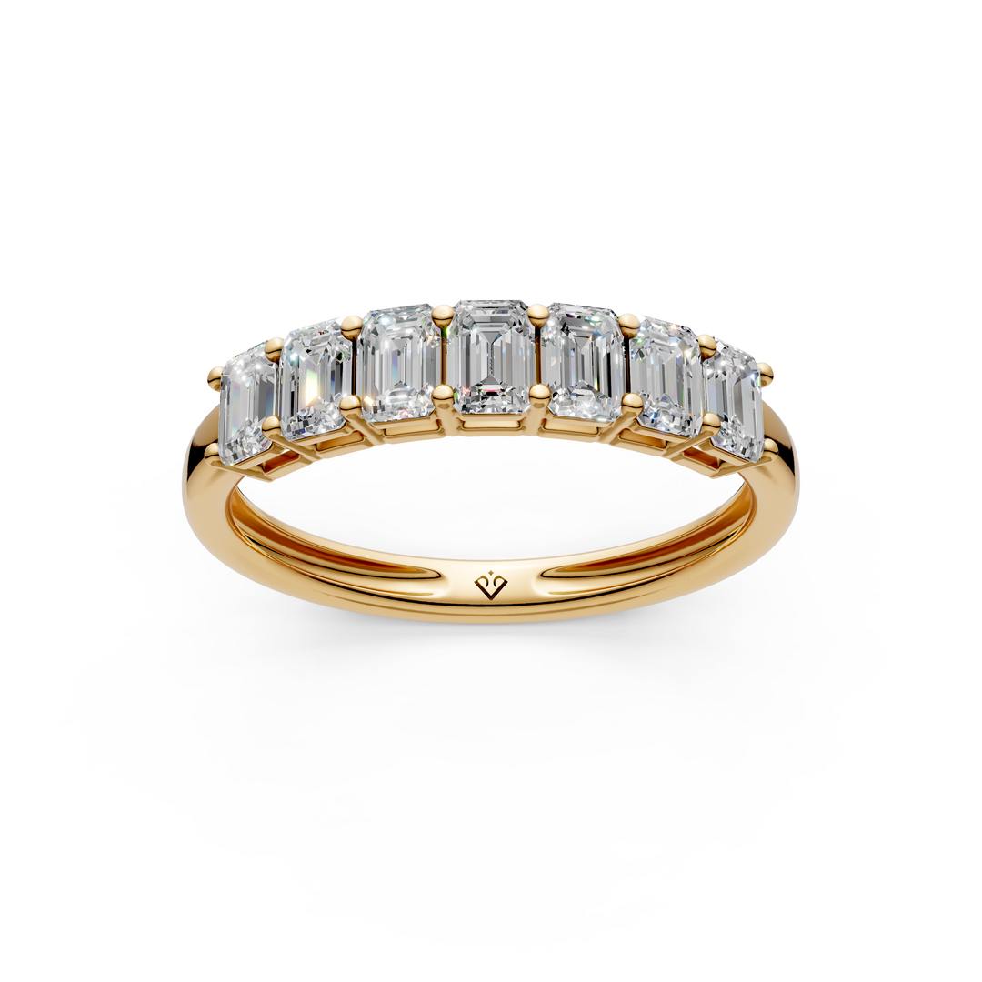 Adrija Emerald Diamond 7 stone Ladies Ring