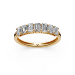 Load image into Gallery viewer, Adrija Emerald Diamond 7 stone Ladies Ring
