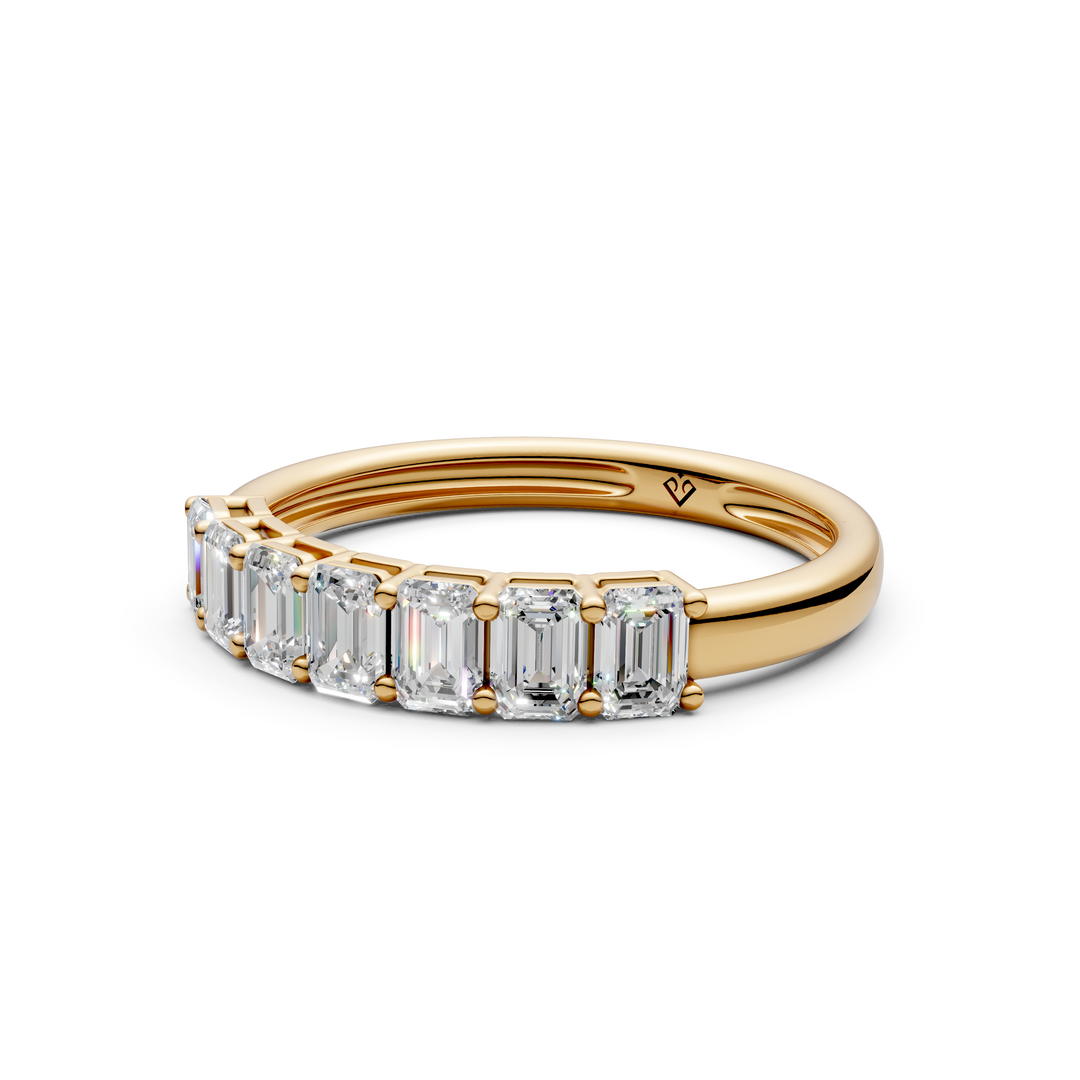 Adrija Emerald Diamond 7 stone Ladies Ring