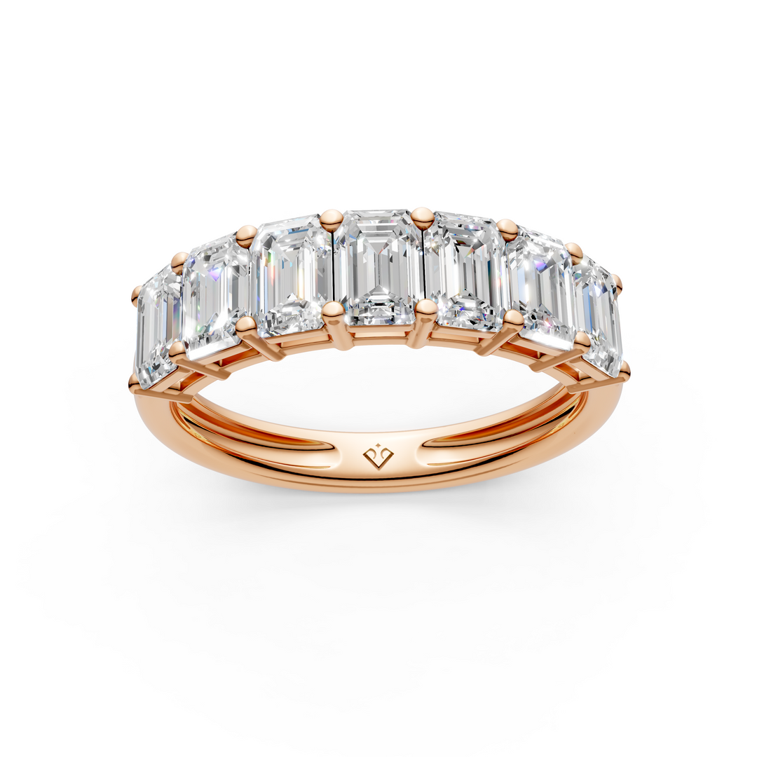 Vani Emerald Diamond 7 stone Ladies Ring