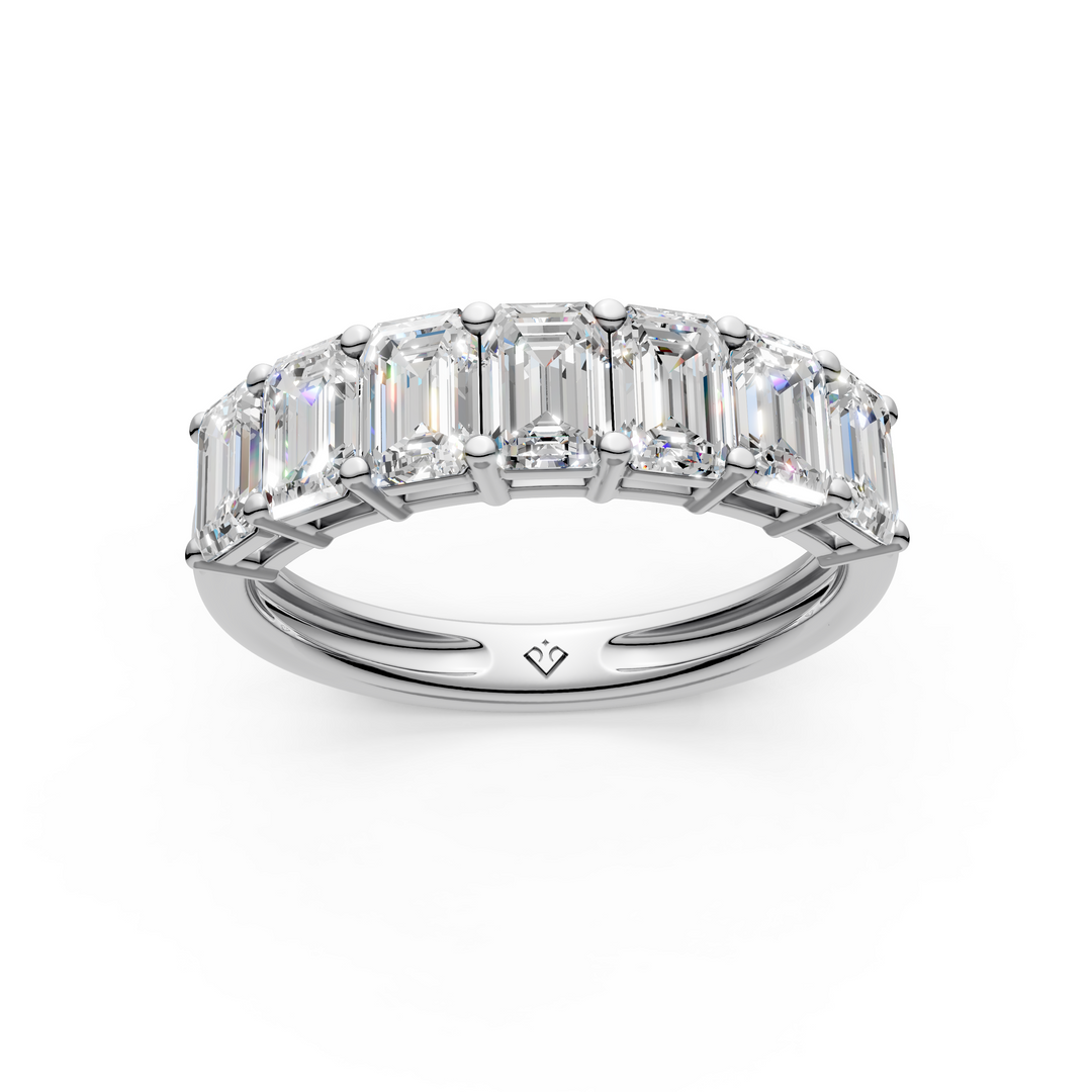 Vani Emerald Diamond 7 stone Ladies Ring