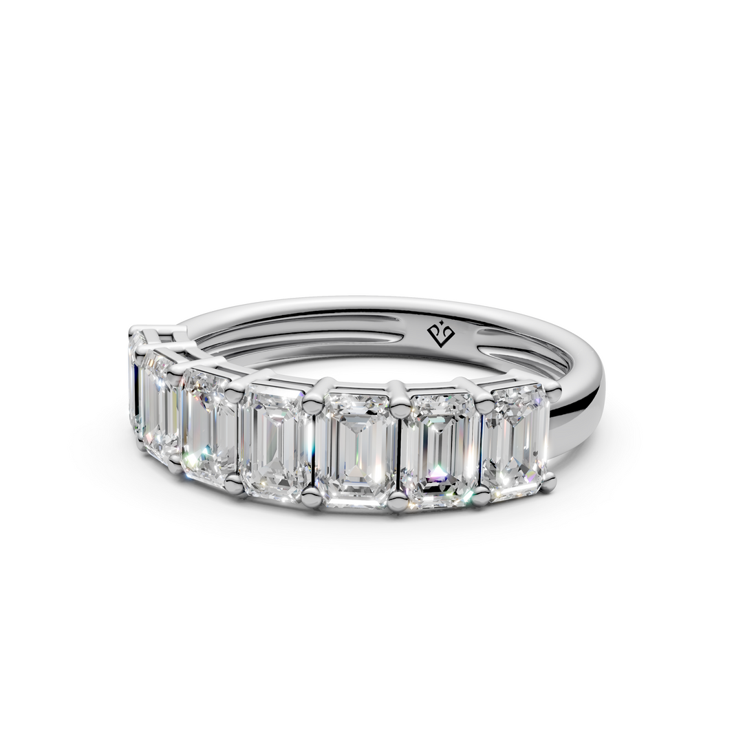 Vani Emerald Diamond 7 stone Ladies Ring