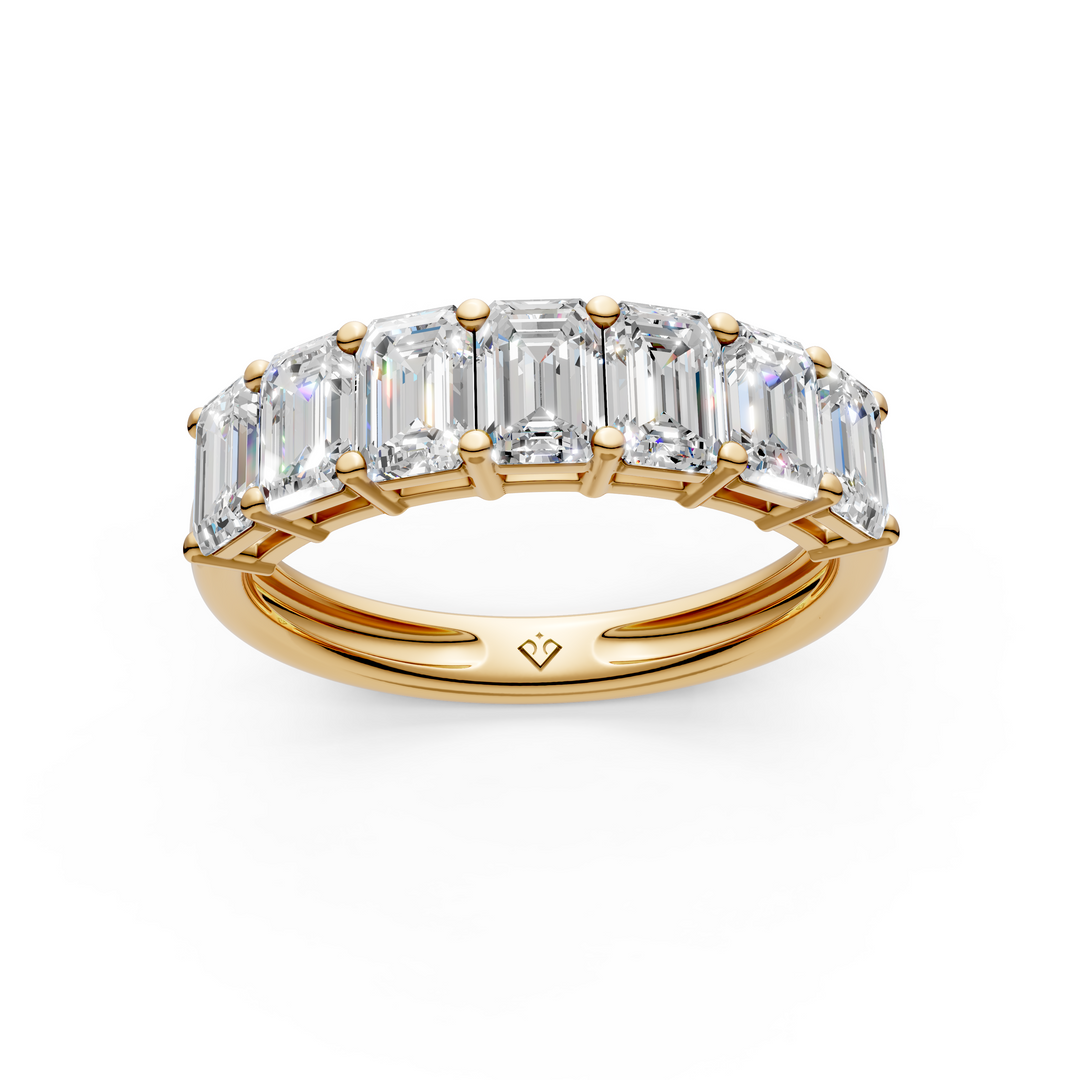 Vani Emerald Diamond 7 stone Ladies Ring