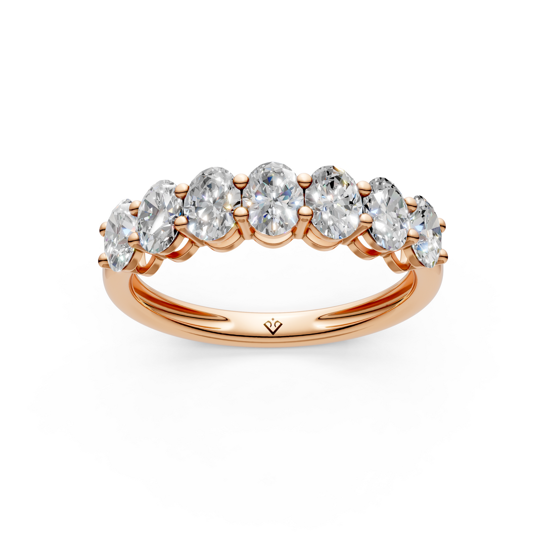 Diya Oval Diamond 7 stone Ladies Ring