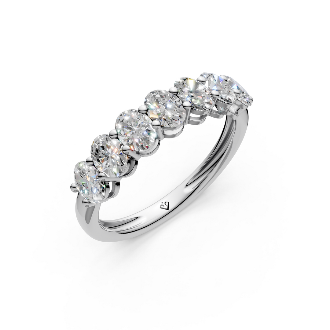 Diya Oval Diamond 7 stone Ladies Ring