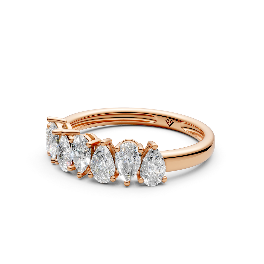 Harper Pear Diamond 7 stone Ladies Ring