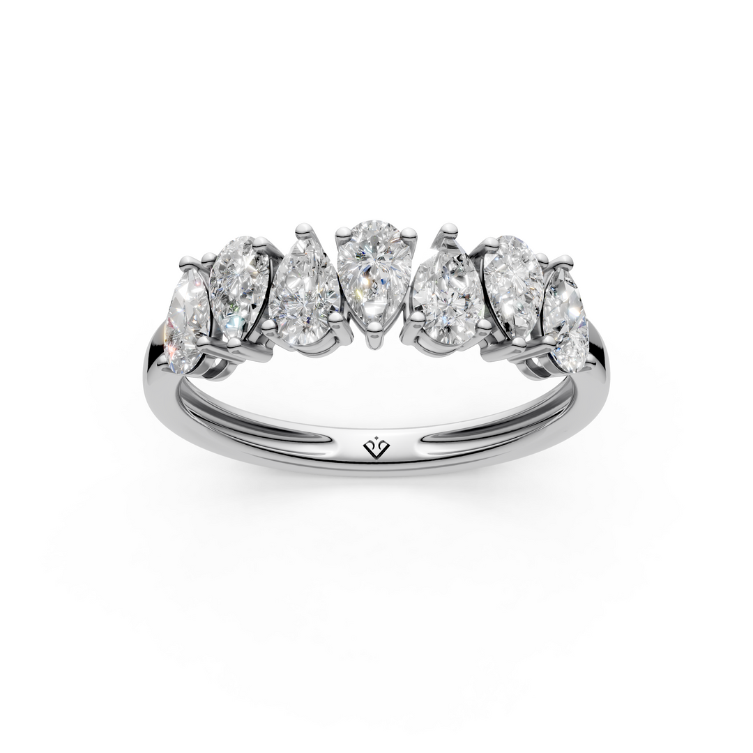 Harper Pear Diamond 7 stone Ladies Ring