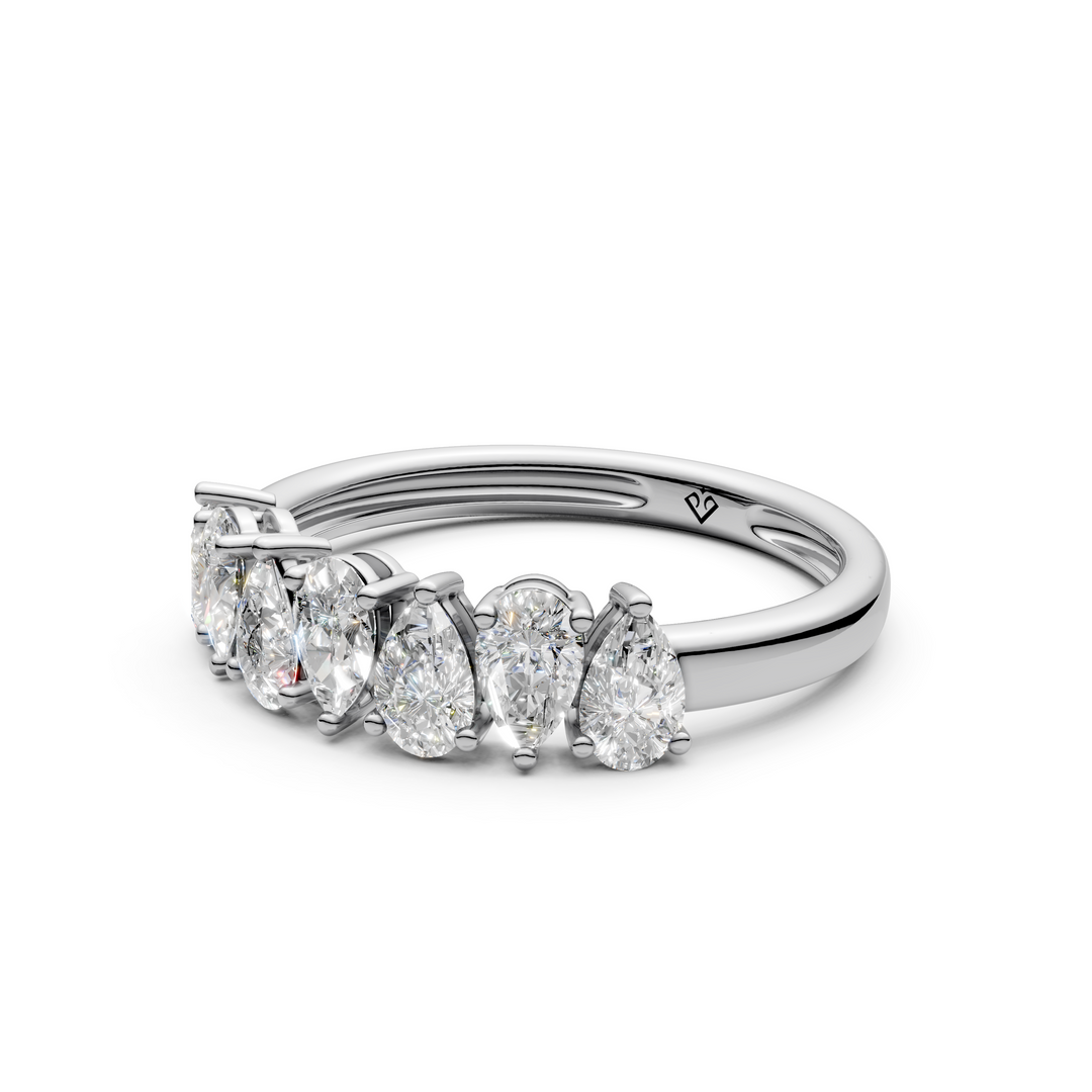 Harper Pear Diamond 7 stone Ladies Ring