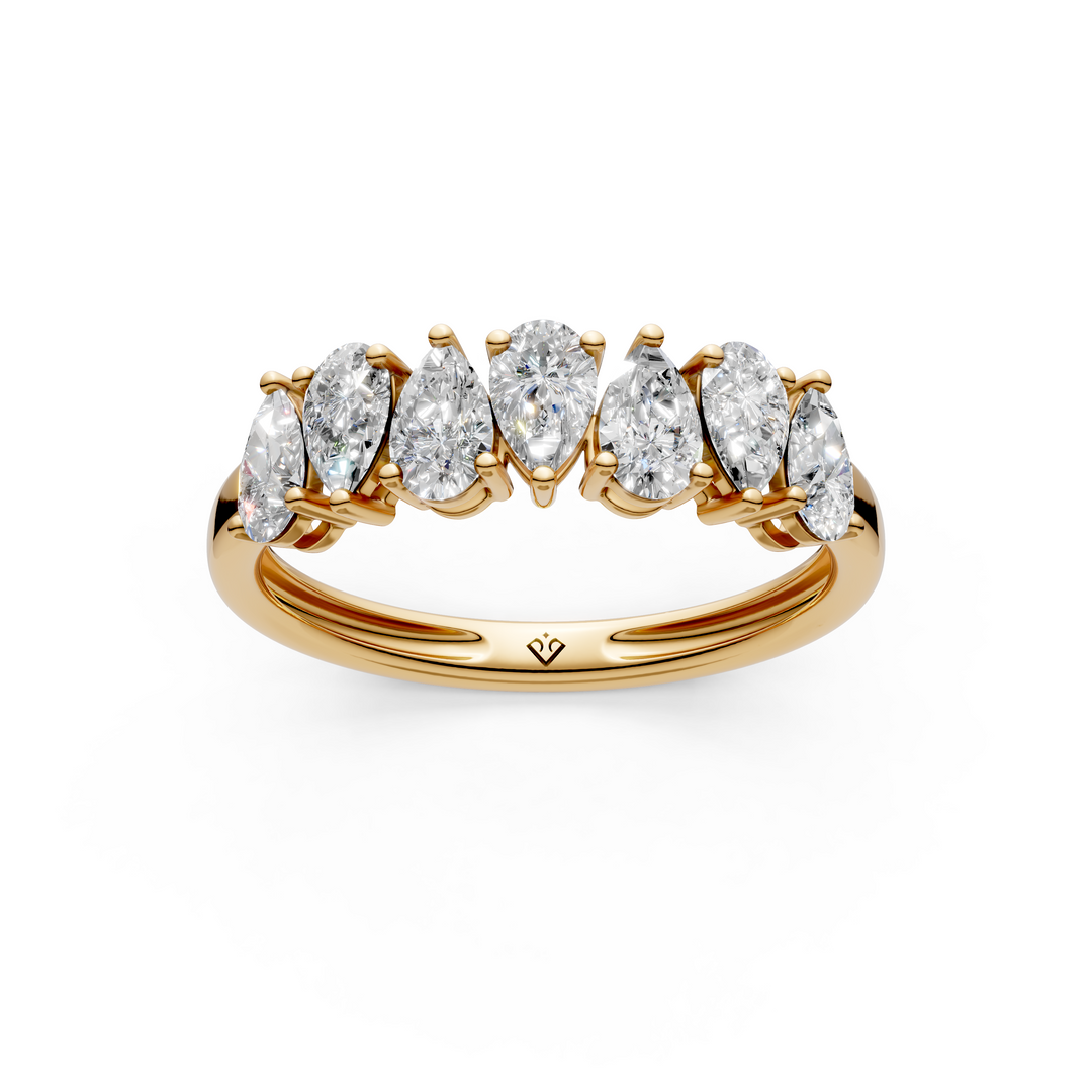 Harper Pear Diamond 7 stone Ladies Ring