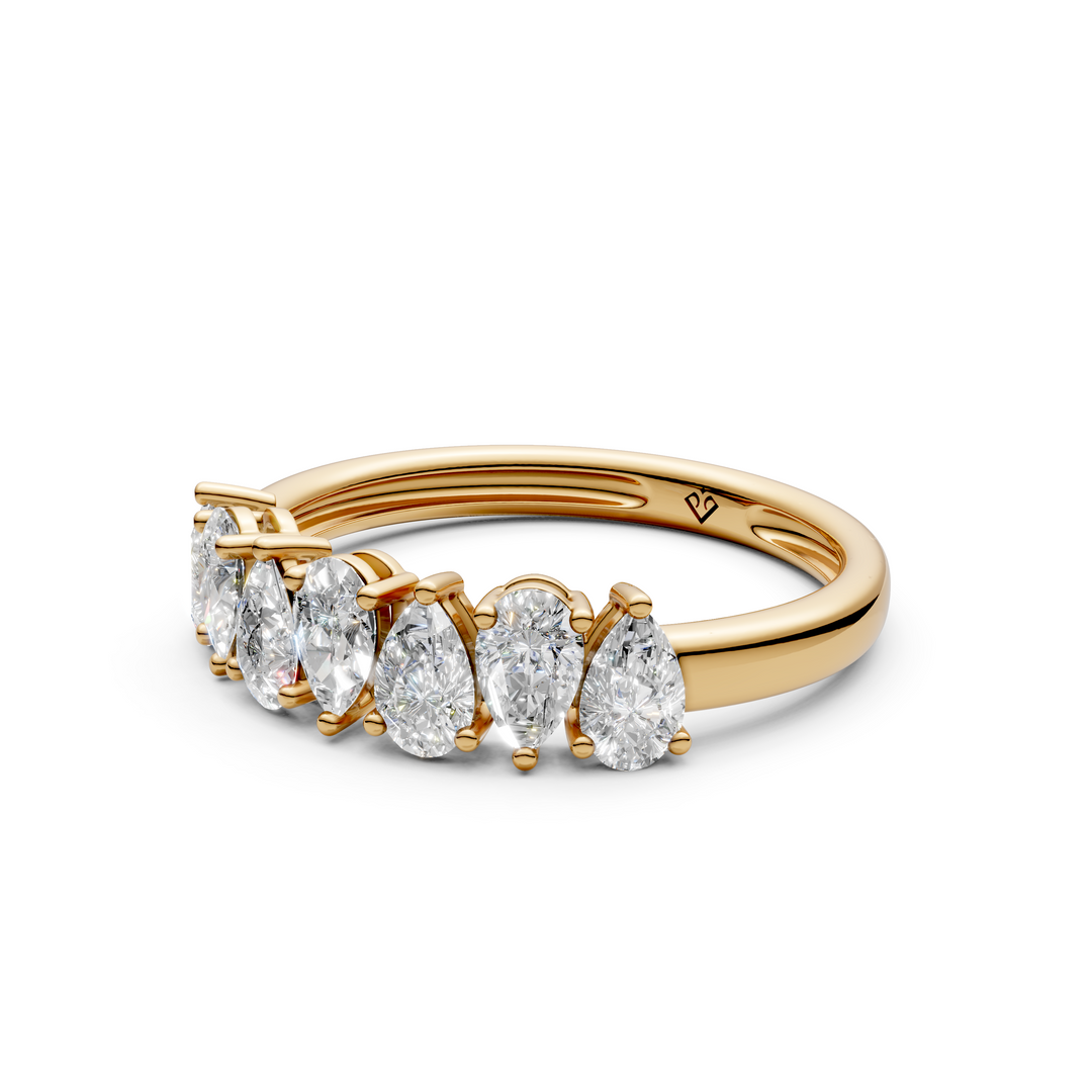 Harper Pear Diamond 7 stone Ladies Ring