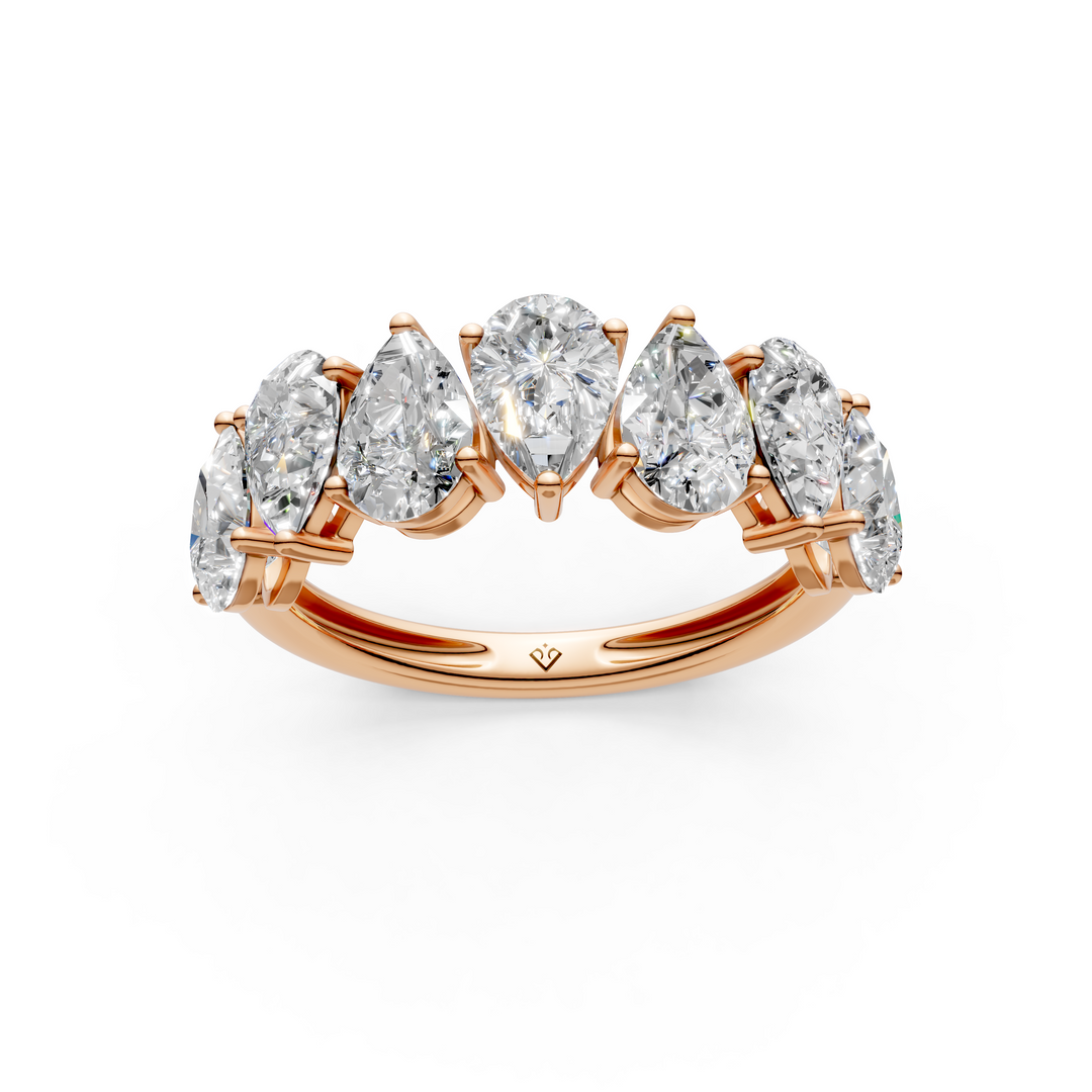 Amaya Pear Diamond 7 stone Ladies Ring