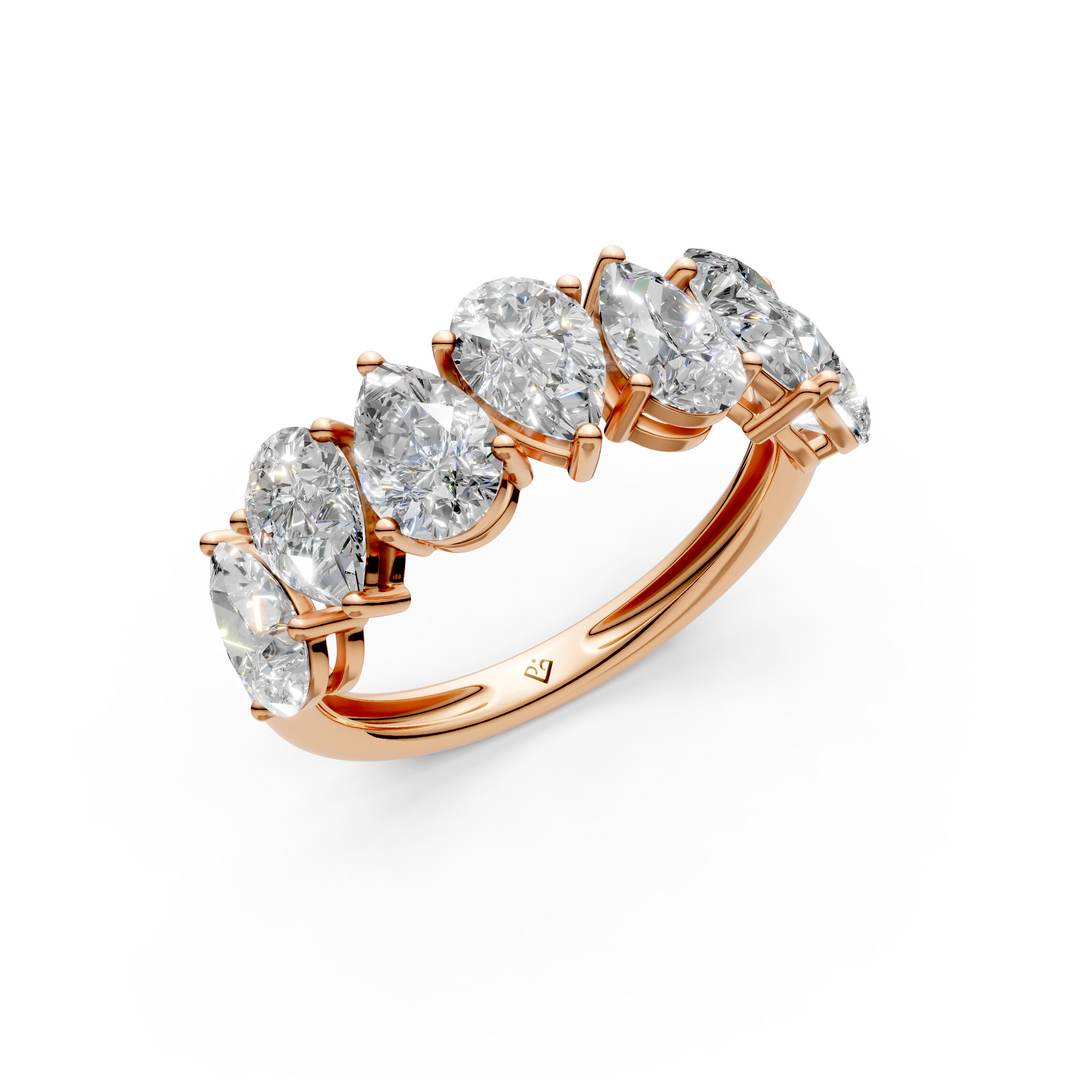 Amaya Pear Diamond 7 stone Ladies Ring