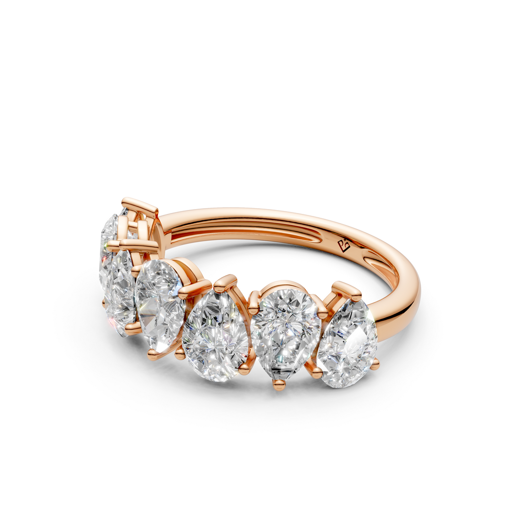 Amaya Pear Diamond 7 stone Ladies Ring