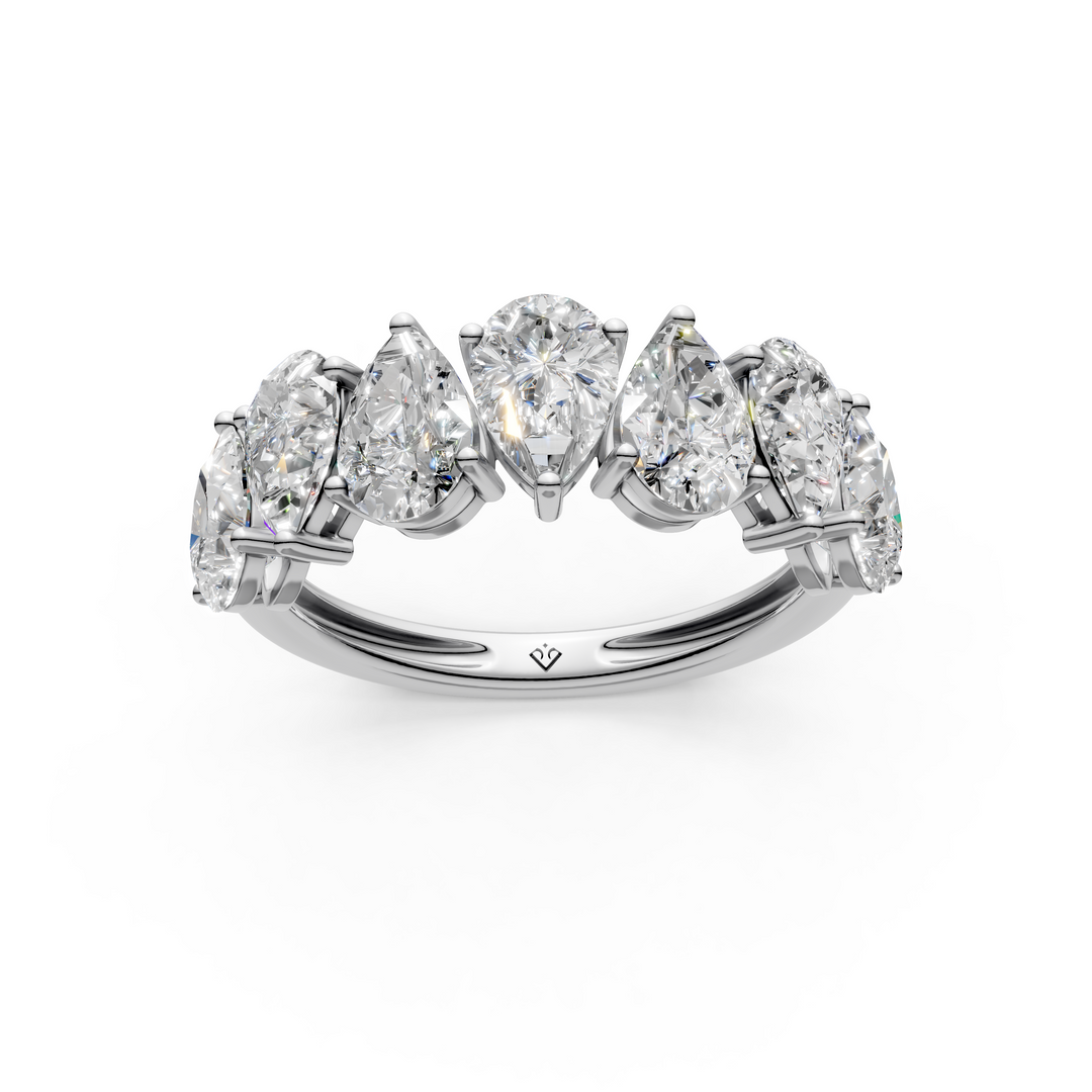 Amaya Pear Diamond 7 stone Ladies Ring