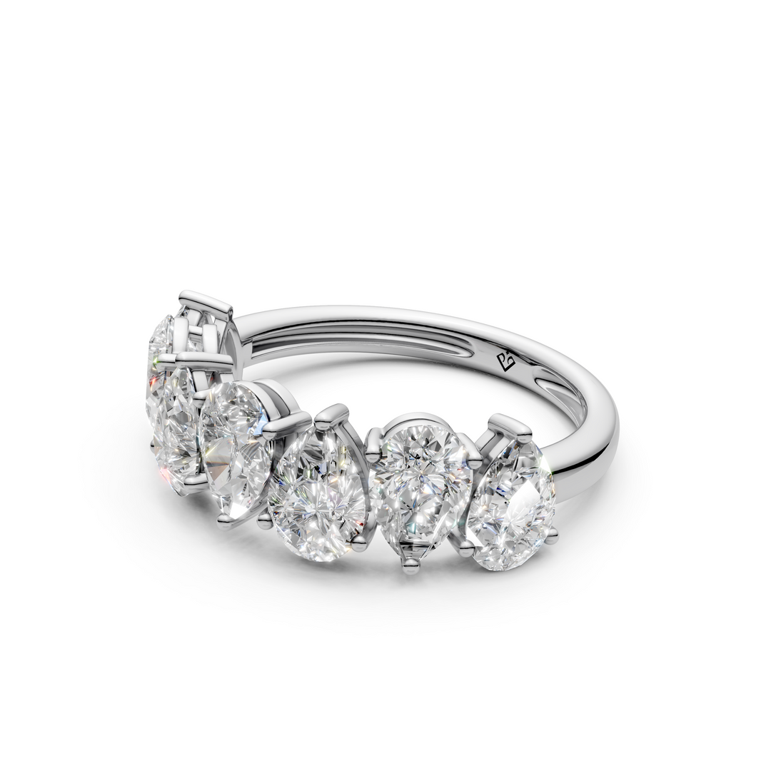 Amaya Pear Diamond 7 stone Ladies Ring