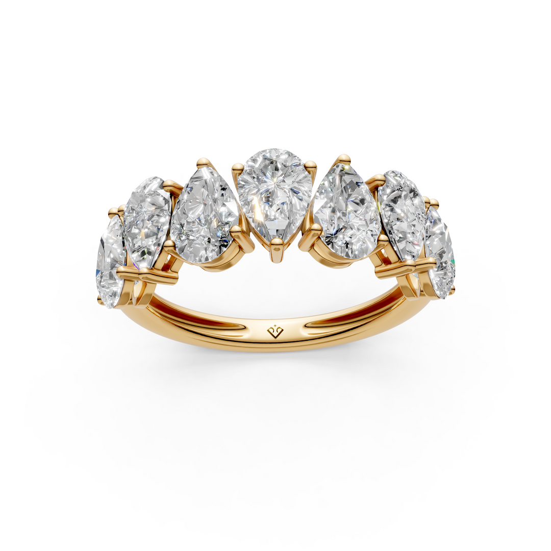 Amaya Pear Diamond 7 stone Ladies Ring