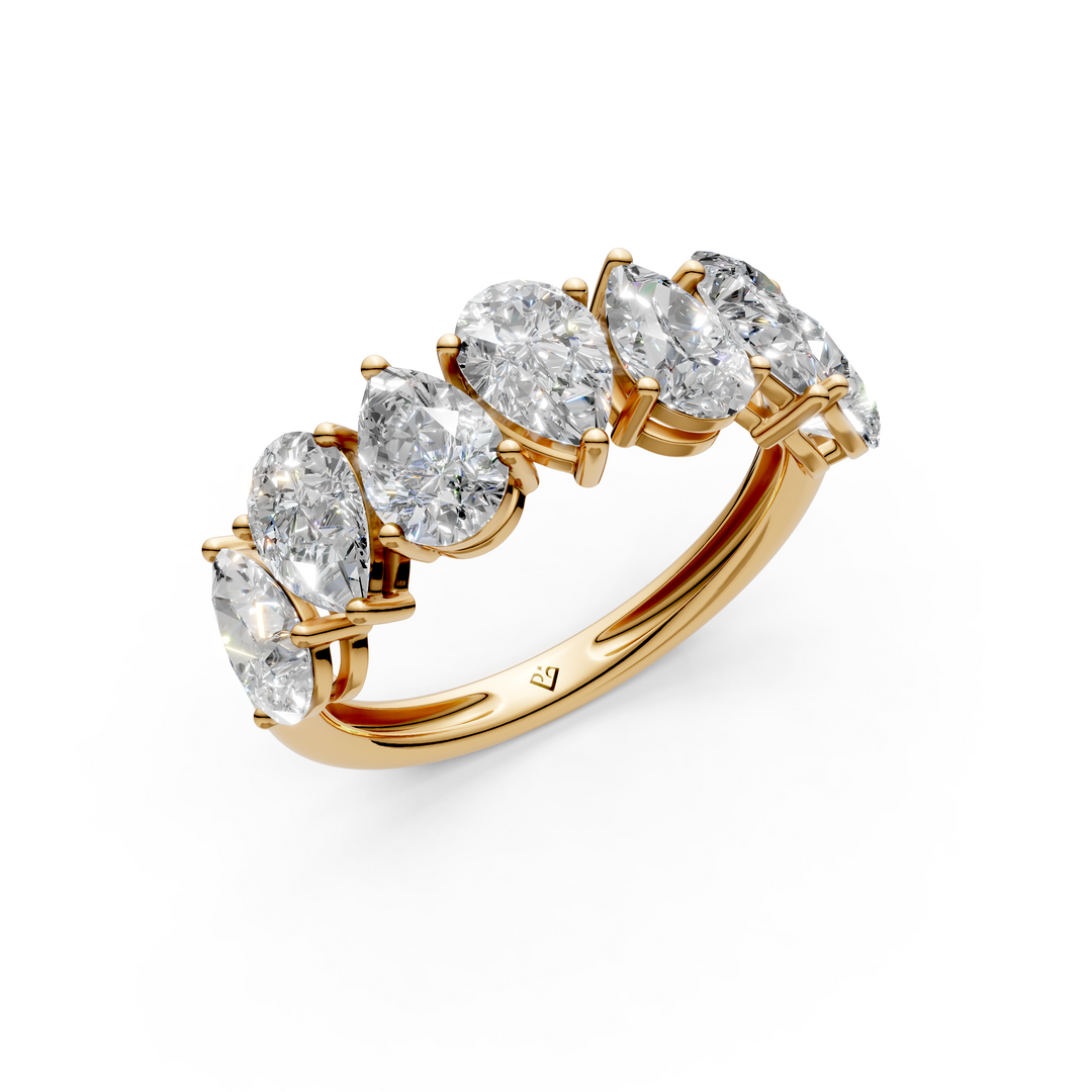 Amaya Pear Diamond 7 stone Ladies Ring