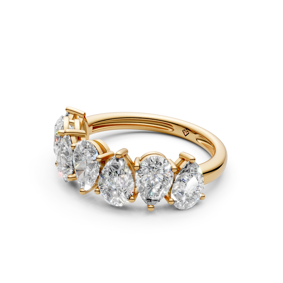 Amaya Pear Diamond 7 stone Ladies Ring