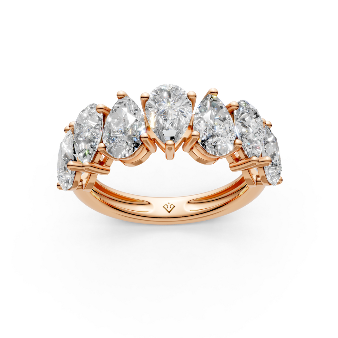 Avni Pear Diamond 7 stone Ladies Ring