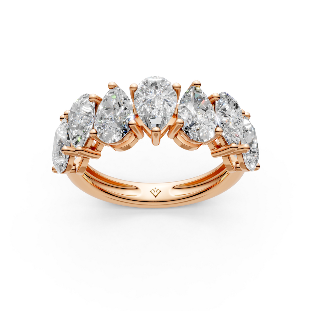 Avni Pear Diamond 7 stone Ladies Ring