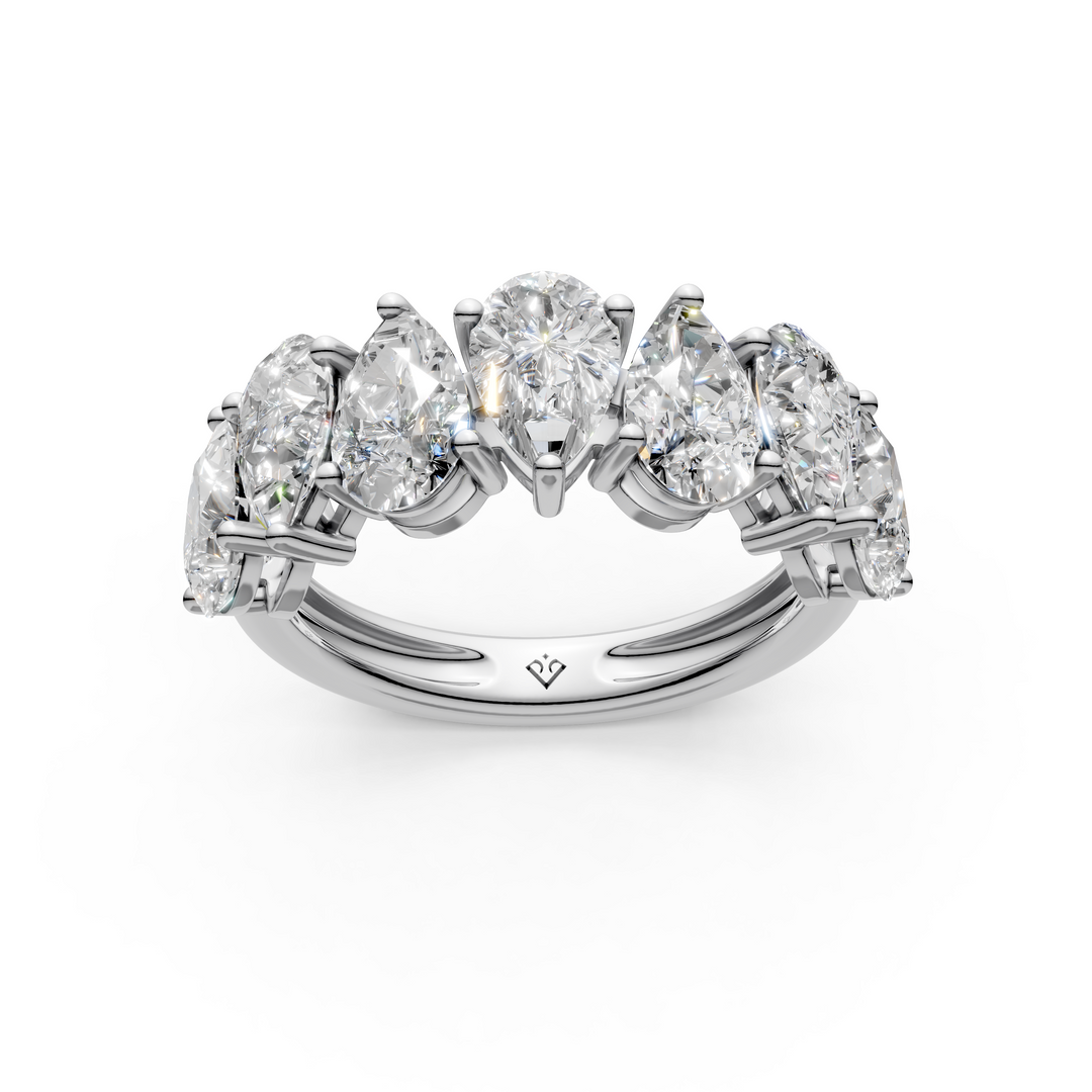 Avni Pear Diamond 7 stone Ladies Ring