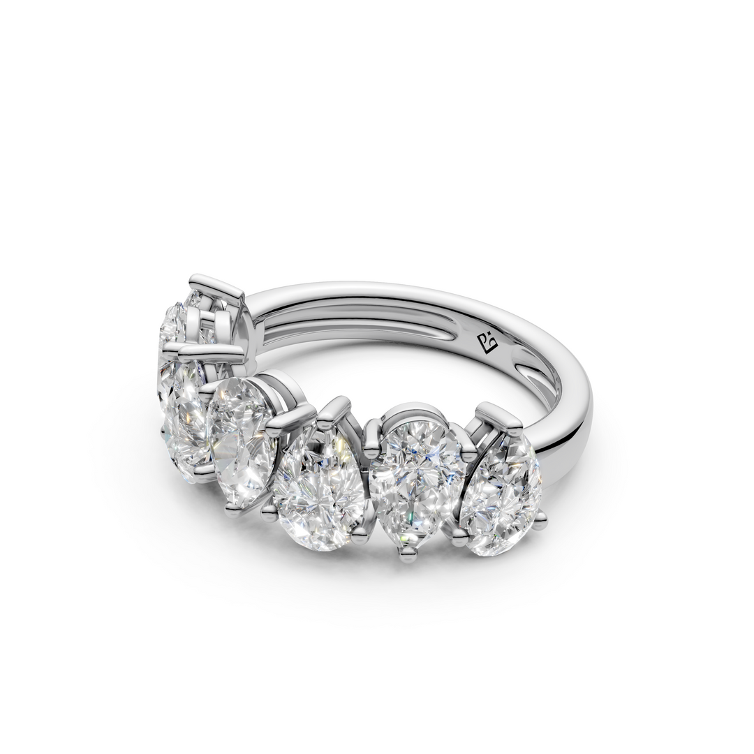 Avni Pear Diamond 7 stone Ladies Ring