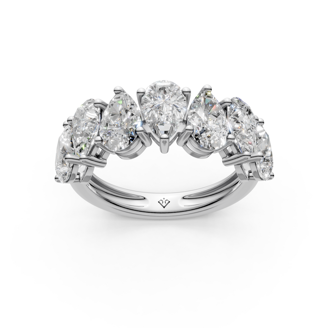 Avni Pear Diamond 7 stone Ladies Ring