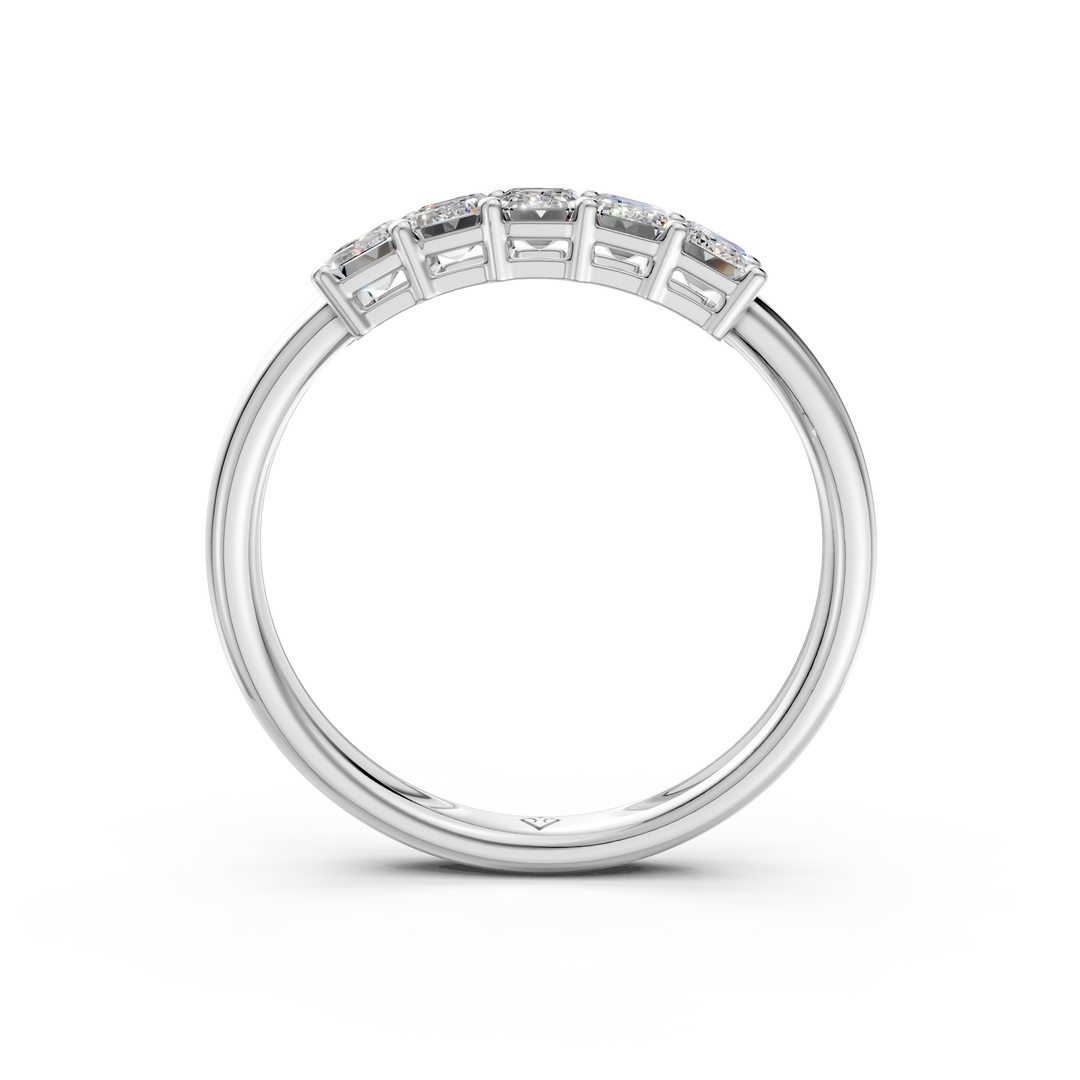 Chloe Emerald Diamond 5 Stone Ladies Ring