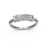 Load image into Gallery viewer, Chloe Emerald Diamond 5 Stone Ladies Ring
