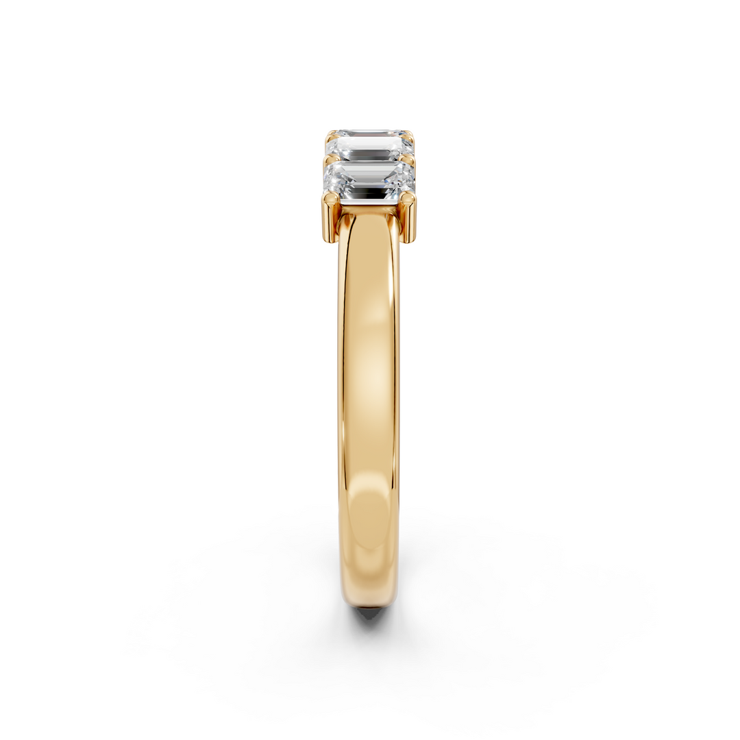 Chloe Emerald Diamond 5 Stone Ladies Ring