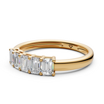 Load image into Gallery viewer, Chloe Emerald Diamond 5 Stone Ladies Ring
