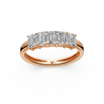 Load image into Gallery viewer, Miraya Emerald Diamond 5 Stone Ladies Ring
