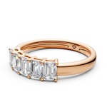 Load image into Gallery viewer, Miraya Emerald Diamond 5 Stone Ladies Ring
