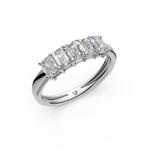 Load image into Gallery viewer, Miraya Emerald Diamond 5 Stone Ladies Ring
