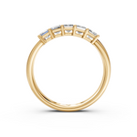 Load image into Gallery viewer, Miraya Emerald Diamond 5 Stone Ladies Ring
