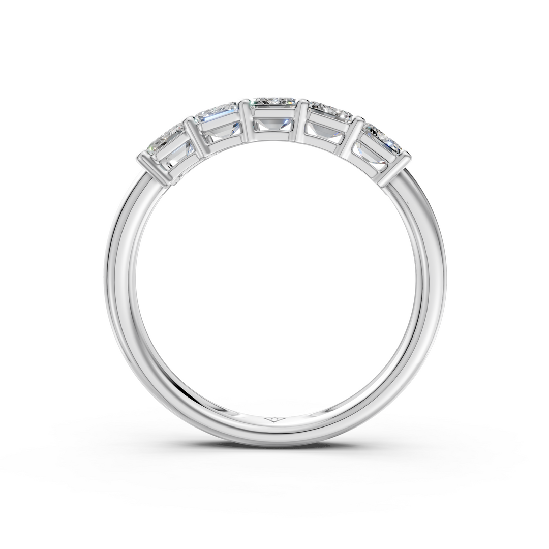 Sofia Emerald Diamond 5 Stone Ladies Ring