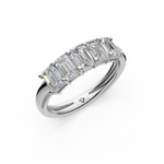 Load image into Gallery viewer, Sofia Emerald Diamond 5 Stone Ladies Ring
