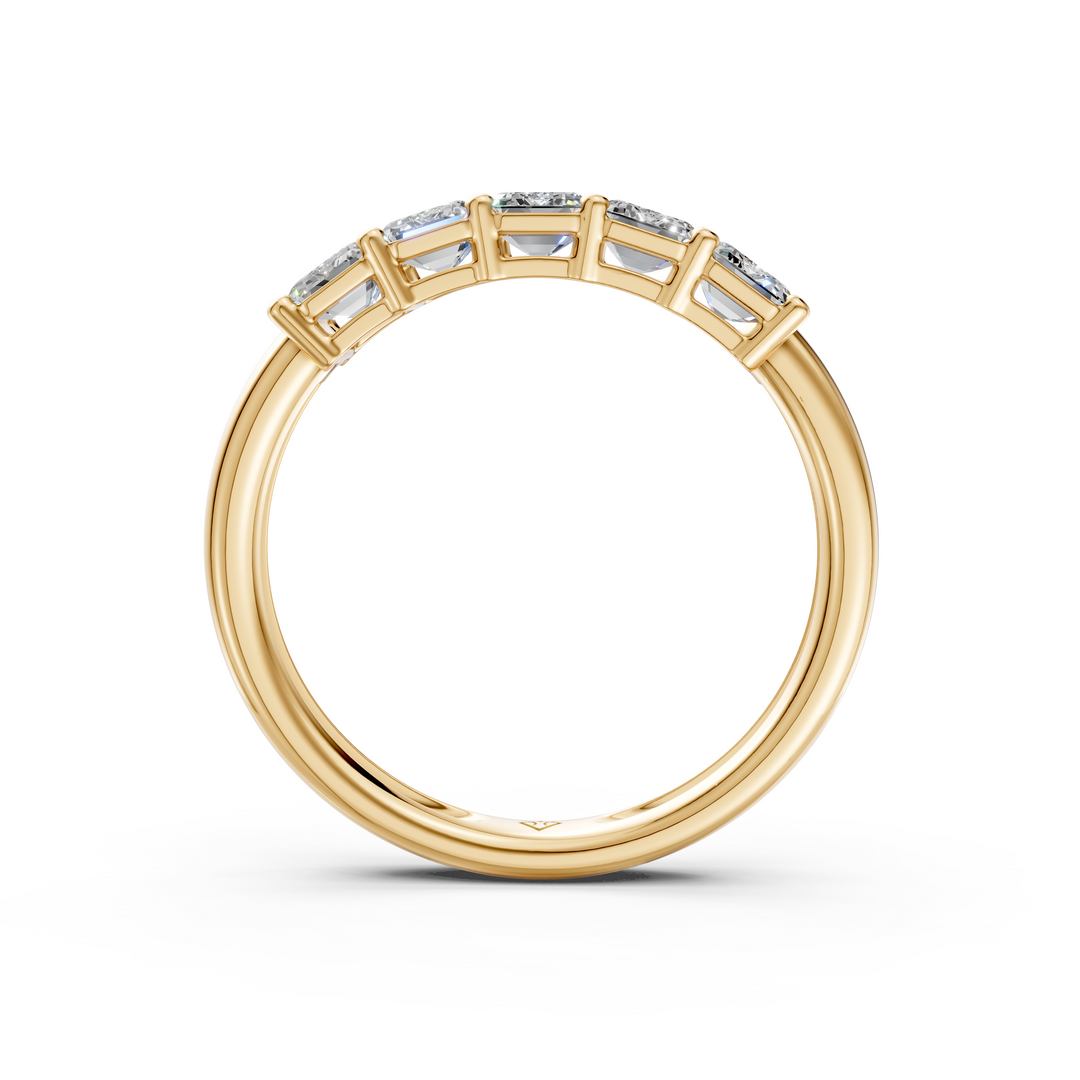 Sofia Emerald Diamond 5 Stone Ladies Ring