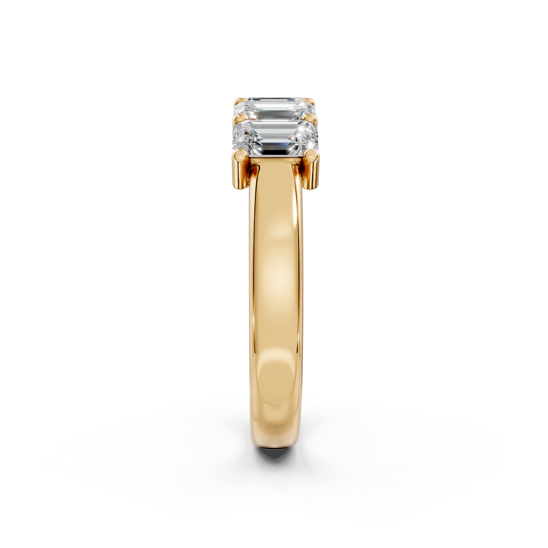 Sofia Emerald Diamond 5 Stone Ladies Ring