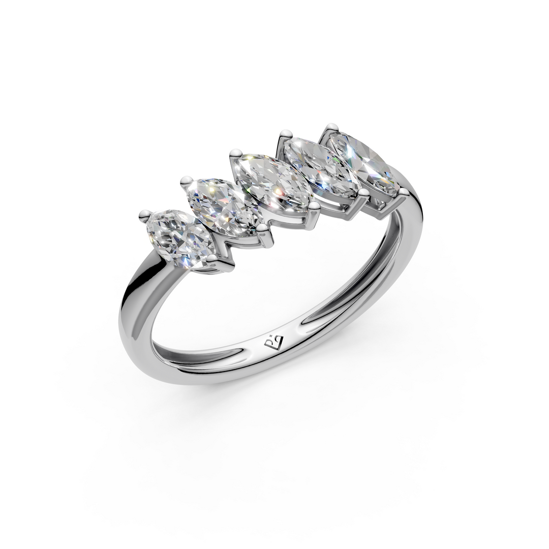 Abigail Marquise Diamond 5 Stone Ladies Ring