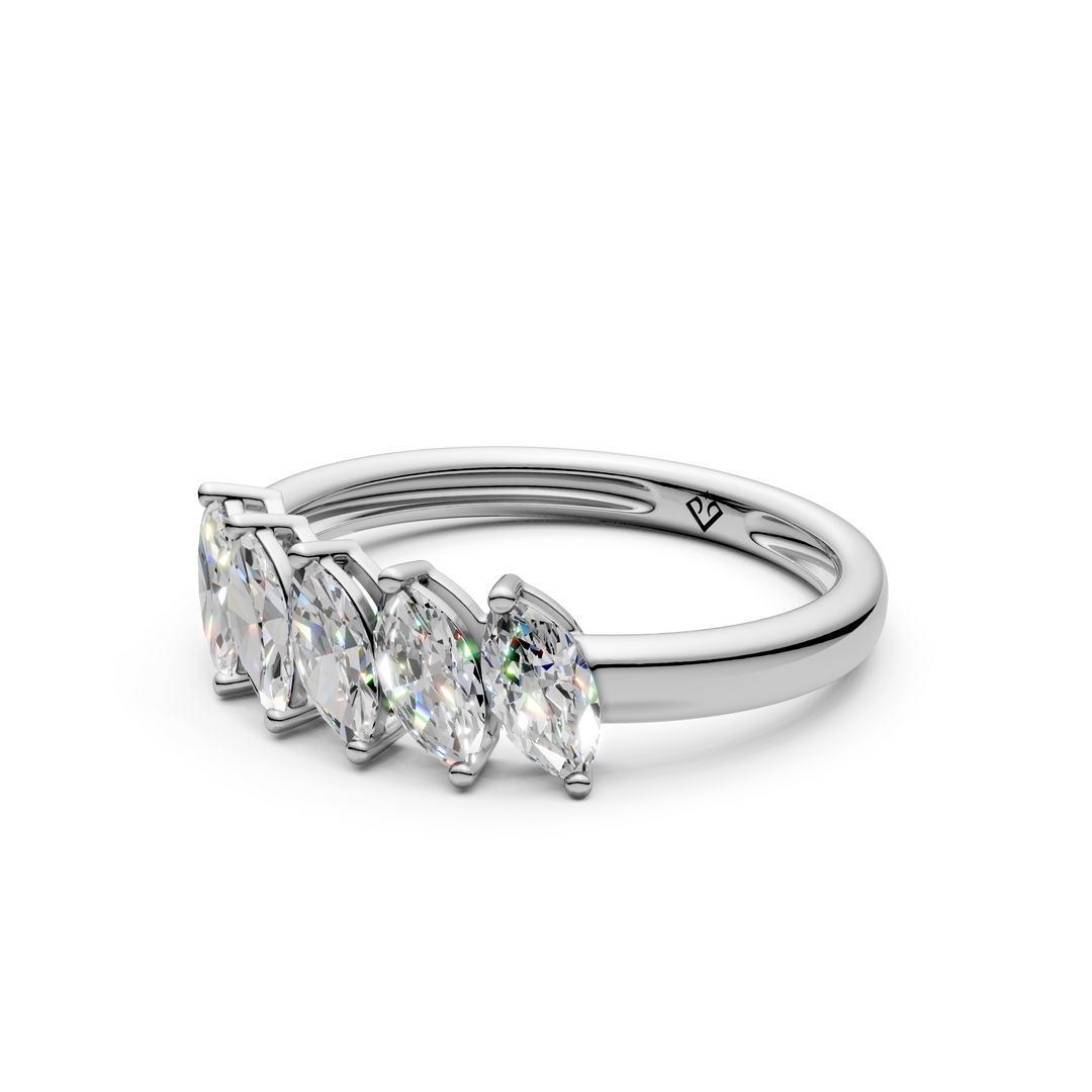 Abigail Marquise Diamond 5 Stone Ladies Ring