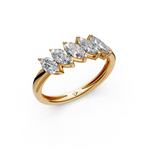 Load image into Gallery viewer, Abigail Marquise Diamond 5 Stone Ladies Ring
